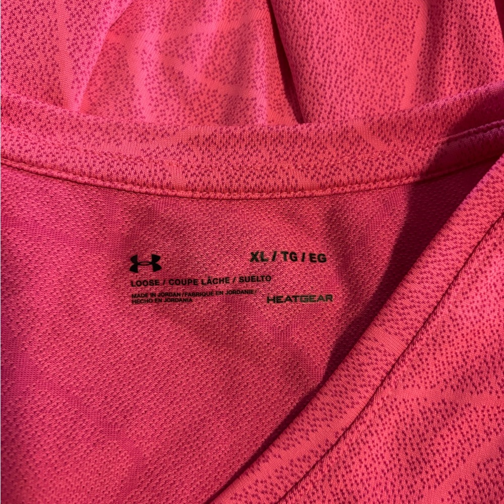 Under Armour, Neon Pink, V-Neck, Tee - Picture 6 of 7